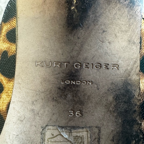 Kurt Geiger Leopard-Print Embellished Slip-On Mules with Green Eye Accent - Picture 4 of 5